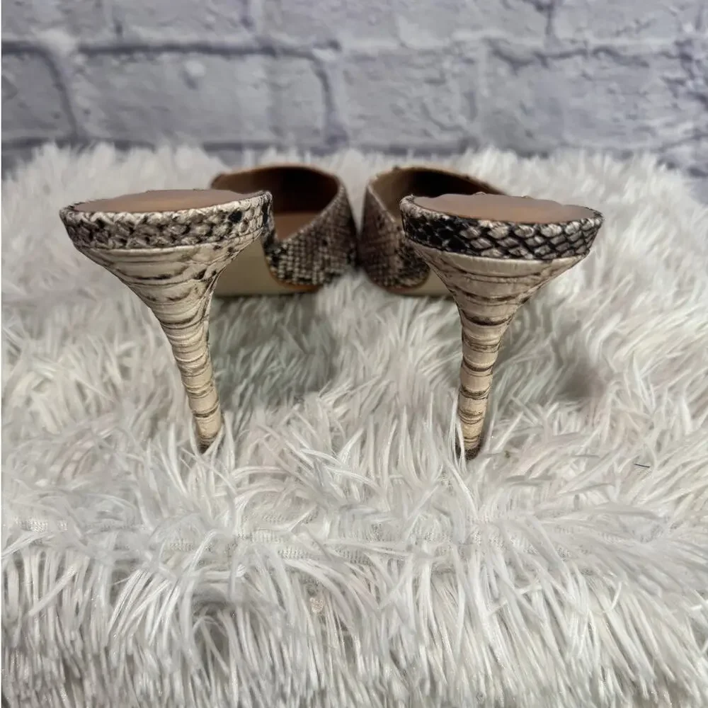 STEVE MADDEN Elyse Mule In Natural Snake Print 7.5